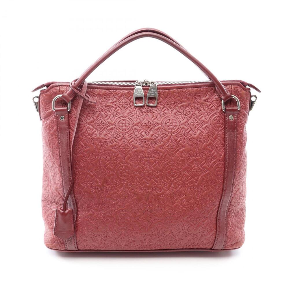 Louis Vuitton Ixia PM Handbag, Leather, Monogram Anthea, Women's, Bordeaux (M...